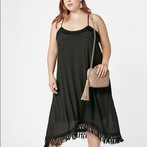 💥LAST CHANCE💥. Brand new XL macrame black dress